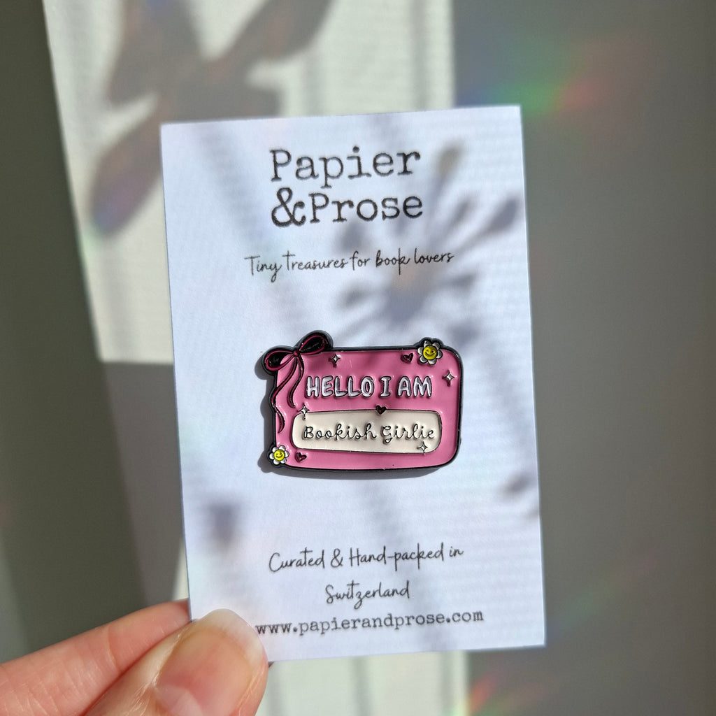 Bookish enamel badge pins Papier & Prose