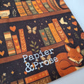 Fox fabric Book protector bag Papier & Prose