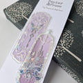 Purple sparkle fantasy bookmark with castle design – Papier & Prose