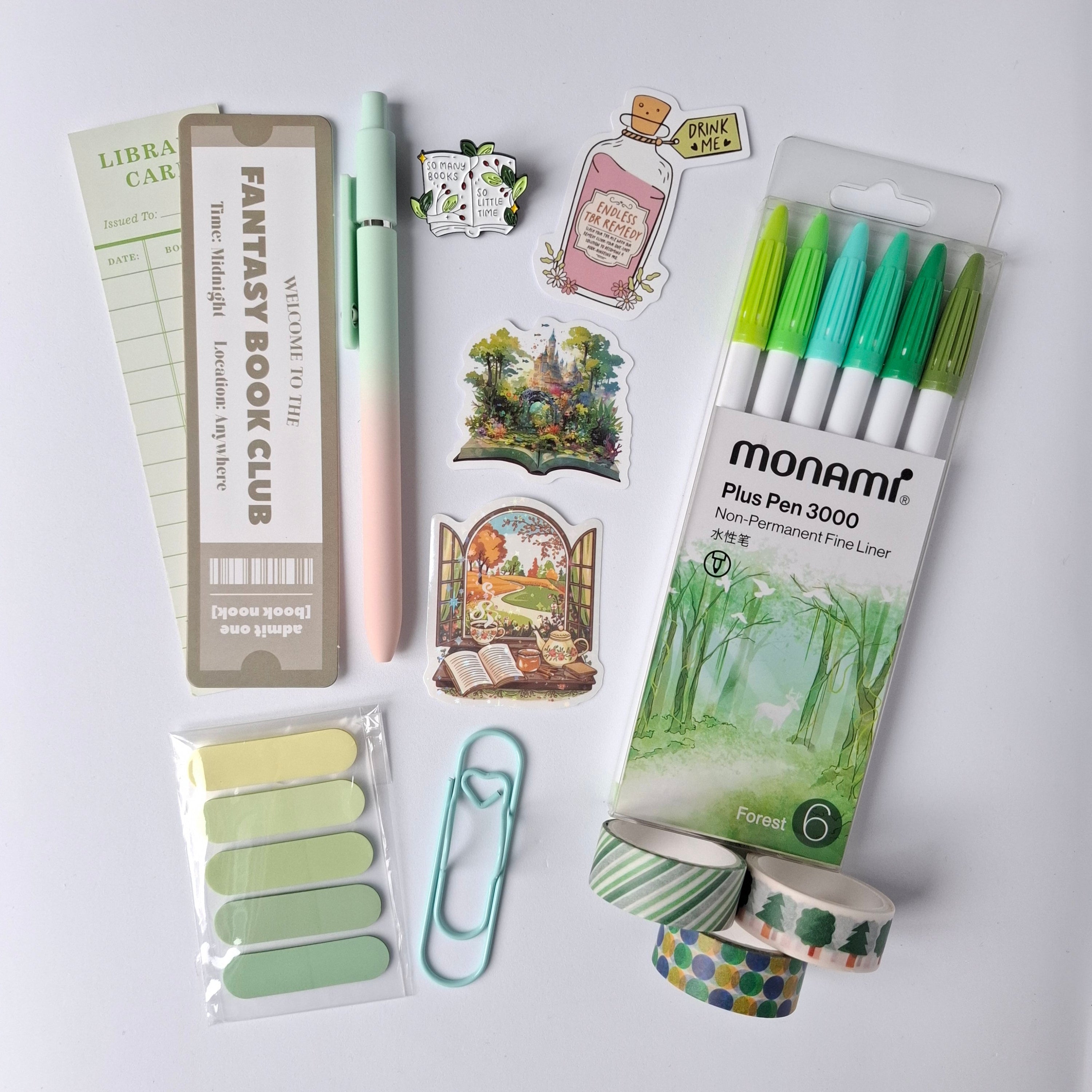 Stationery bundle notetaker gift set Green Papier & Prose